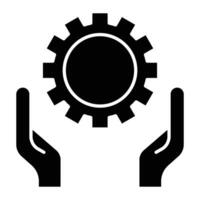 Tech Support Glyph Icon Design vector