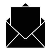 Envelope Glyph Icon Design vector