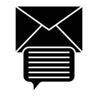 Message Glyph Icon Design vector