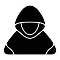 Hacker Glyph Icon Design vector