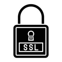 Ssl Glyph Icon Design vector