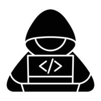 Code Glyph Icon Design vector