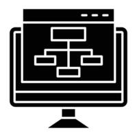 Workflow Glyph Icon Design vector