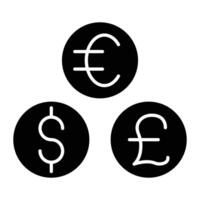 Exchange Glyph Icon Design vector