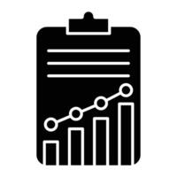 Statistics Glyph Icon Design vector