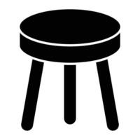 Stool Glyph Icon Design vector