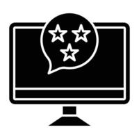 Feedback Glyph Icon Design vector