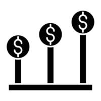 Revenue Glyph Icon Design vector
