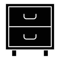 Drawer Glyph Icon Design vector