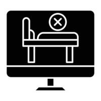 Cancel Room Line Icon vector