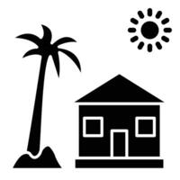 Resort Line Icon vector