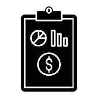 Yearly Report Line Icon vector