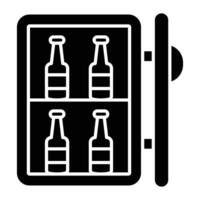 Minibar Line Icon vector