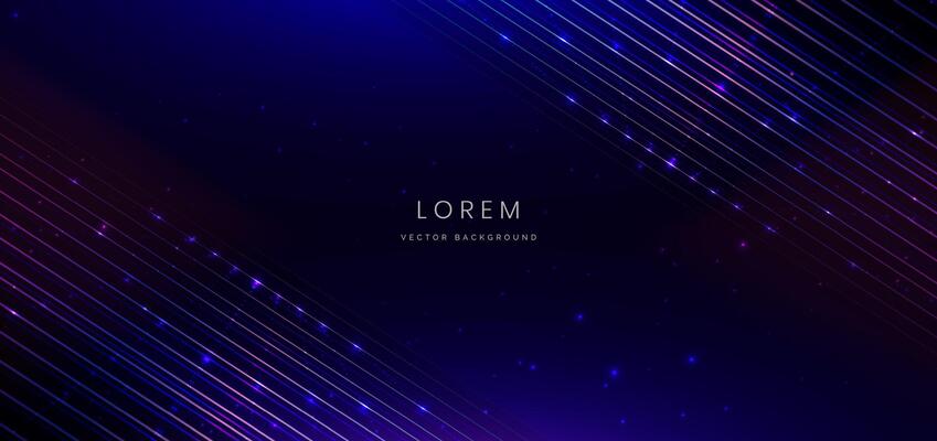 Abstract technology futuristic diagonal glowing lines neon blue and pink light ray on dark blue background with lighting effect.