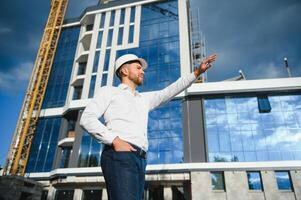 Portrait of an handsome engineer at work photo