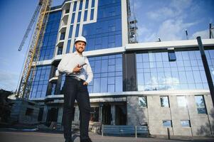 Portrait of an handsome engineer at work photo