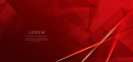 Abstract elegant red background with golden line and lighting effect sparkle. Luxury template award design. vector