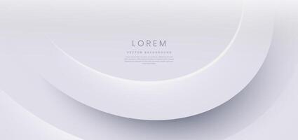 Luxury grey and white curved lines background and lighting effect sparkle. You can use for ad, poster, template, business presentation. vector