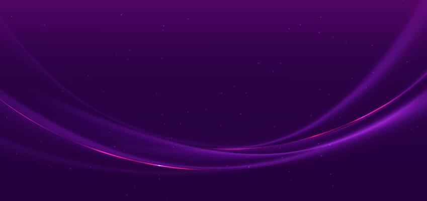 Luxury dark purple background with golden line curved and lighting effect sparkle.