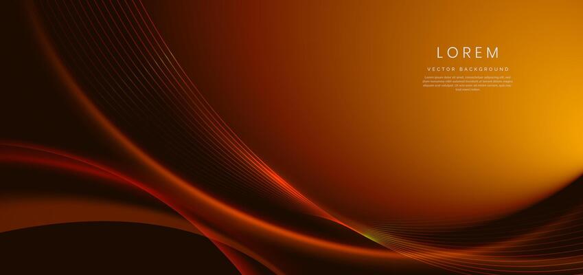 Abstract curved red shape on red background with lighting effect and copy space for text. Luxury design style.