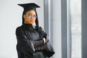 A pretty african american woman graduate photo