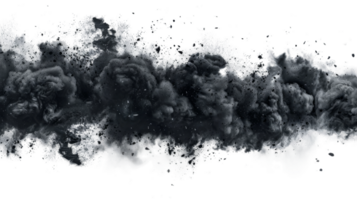 Explosion border with dark smoke on the transparent background, Format png