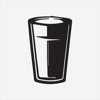 glass silhouette illustration with White Background vector