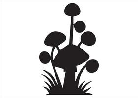 Greaser mushrooms silhouette with rich details and many styles vector