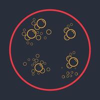 Bubble water symbol abstract beautiful black background illustration design vector