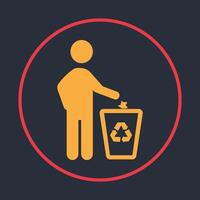 Trash symbol abstract beautiful black background illustration design vector