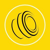 Camera symbol abstract beautiful yellow background illustration design vector