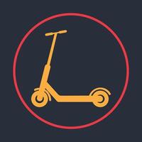 Scooter symbol abstract beautiful black background illustration design vector