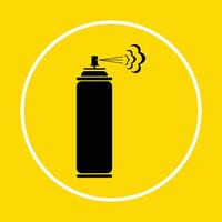 Spray paint symbol abstract beautiful yellow background illustration design vector
