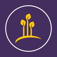 Tree leaf Icon abstract beautiful purple background illustration design vector