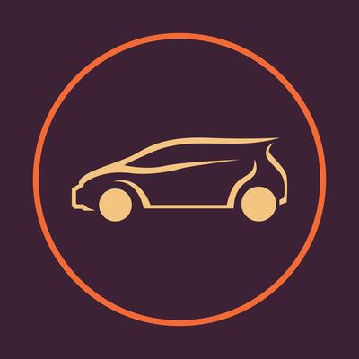 Car Icon abstract beautiful brown background illustration design