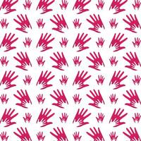 Helping Hand cherished trendy multicolor repeating illustration design vector