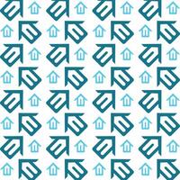 House gifted trendy multicolor repeating illustration design vector