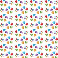 Group talented trendy multicolor repeating illustration design vector