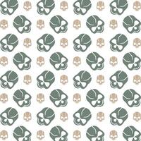 Skull head skilled trendy multicolor repeating illustration design vector
