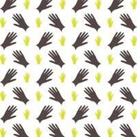 Hands sly trendy multicolor repeating pattern illustration background design vector