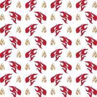 Flame sly trendy multicolor repeating pattern illustration background design vector