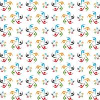 People athletic trendy multicolor repeating pattern illustration background design vector