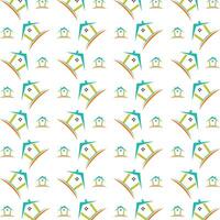 House athletic trendy multicolor repeating pattern illustration background design vector
