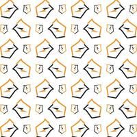 Shield guard athletic trendy multicolor repeating pattern illustration background design vector