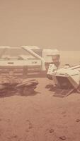 Base and spaceship on Planet Mars video