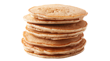 A stack of protein pancakes, made with almond flour on the transparent background, Format png