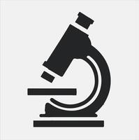 Microscope icon silhouette illustration white background vector