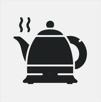 kettle symbol image black color silhouette vector