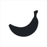 Banana silhouette illustration with White Background vector
