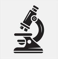Microscope icon silhouette illustration white background vector
